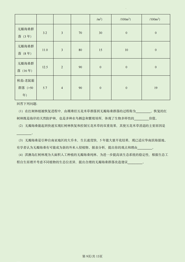 2023广东生物高考试卷附答案解析