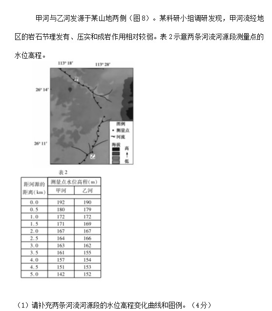 2023湖南地理高考试题